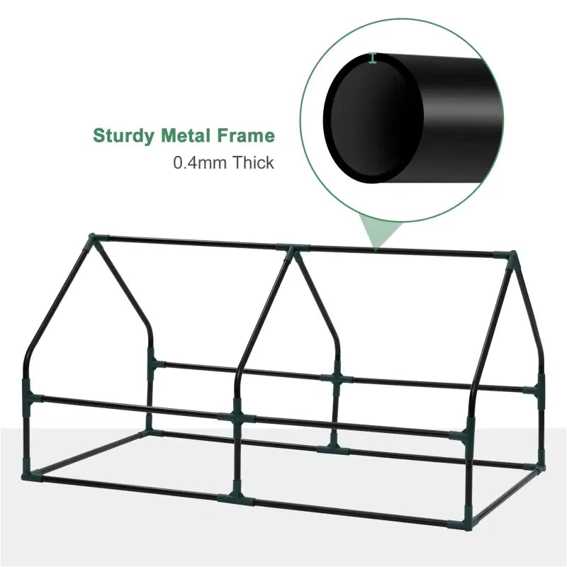BukkitBow polytunnel tuinkas voor groenten teelt, winterproof, compacte tuinkas met 2 luiken, 120x60x60 cm, ideaal voor tuinieren.
