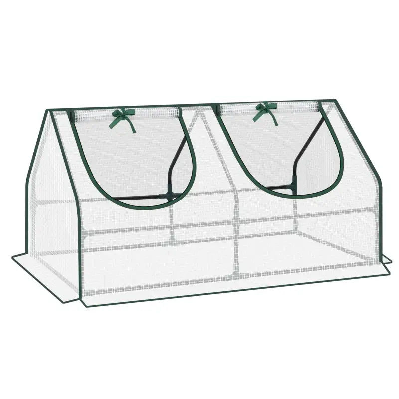 BukkitBow polytunnel tuinkas voor groenten teelt, winterproof, compact met 2 luiken, afmetingen 120x60x60 cm, geschikt voor tuinieren.