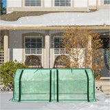 BukkitBow polytunnel tuinkas voor groenteteelt, winterproof, compacte tunnel met 2 luiken, 130x60x50 cm.