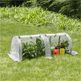 BukkitBow polytunnel tuinkas voor groenteteelt, winterbestendig met 2 luiken, compact formaat 130x60x50cm, geschikt voor tuin.