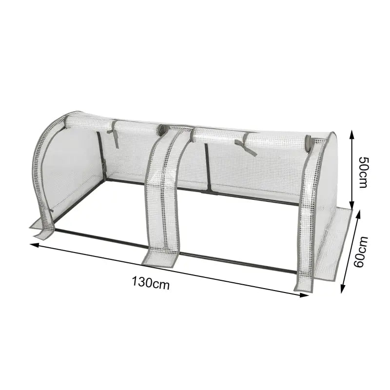BukkitBow polytunnel tuinkas voor groente, winterproof, compact met 2 luiken, afmeting 130x60x50cm, geschikt voor winterteelt.