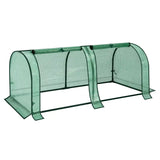 BukkitBow polytunnel tuinkas voor groente teelt, winterproof, compact met 2 luiken, afmetingen 130x60x50 cm.