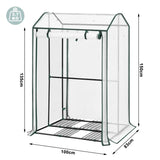 BukkitBow polytunnel tuinkas voor groenteteelt, winterproof, compact ontwerp met groot luik, afmetingen 150x100x83 cm.