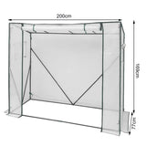BukkitBow polytunnel tuinkas voor groenten, winterproof, compact ontwerp met groot luik en drie bloemenplanken, 200x169x77cm