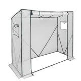 BukkitBow polytunnel tuinkas voor groenten, compact ontwerp met groot luik en drie bloemenplanken, winterproof 200x169x77cm