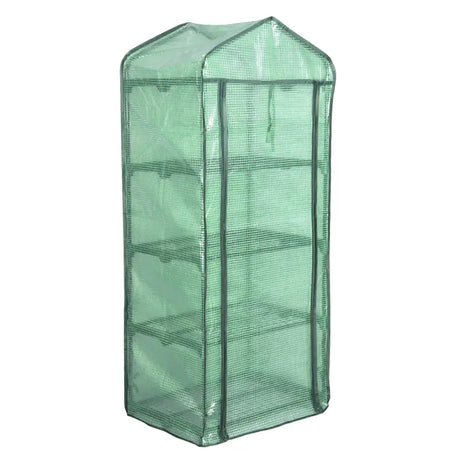 BukkitBow polytunnel tuinkas voor groenten, compact met groot luik en vier bloemenplanken, winterproof en geschikt voor tuinieren.
