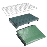 BukkitBow polytunnel tuinkas voor groenten, winterproof, compact met groot luik en vier bloemenplanken, 69x49x158 cm
