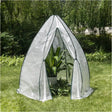 BukkitBow polytunnel tuinkas voor groenten teelt, winterproof, compact met groot luik en raam, 140x140x180 cm.