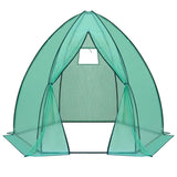 BukkitBow polytunnel tuinkas voor groenteteelt, winterproof, compact met groot luik en raam, afmetingen 240x240x200 cm.