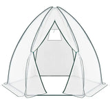 BukkitBow polytunnel tuinkas voor groenteteelt, winterproof, compact ontwerp met groot luik en raam, afmetingen 240x240x200cm
