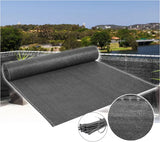 BukkitBow privacy scherm in antraciet, 150 g/m², schaduwend 85%, temperatuurbestendig, inclusief kabelbinders, voor privacy.