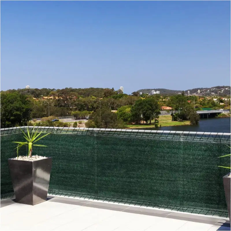 Groen BukkitBow privacyscherm van 150g/m², schaduwend 85%, temperatuurbestendig, inclusief kabelbinders, voor privacy en bescherming