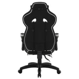 BukkitBow racing gamestoel met fluwelen stof, rug- en nekkussen en voetensteun, hoogte 49 cm, comfortabele gaming stoel