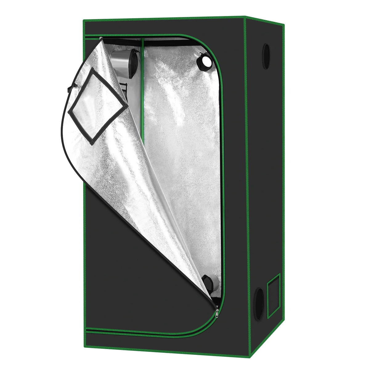Reflecterende BukkitBow indoor kweekkas met stalen frame en observatievenster voor optimale plantengroei.