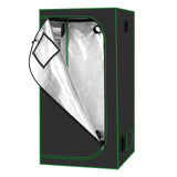 Reflecterende BukkitBow indoor kweekkas met stalen frame en observatievenster voor optimale plantengroei.