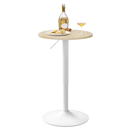 Ronde metalen bartafel van BukkitBow met verstelbare hoogte, geschikt als bistrotafel voor moderne eethoeken.