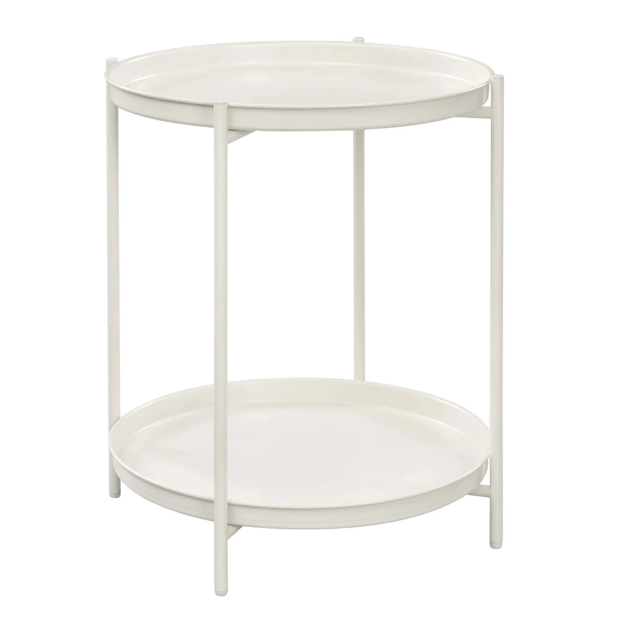 BukkitBow - Ronde Salontafel - Metaal - Met 2 Afneembare Dienbladen
