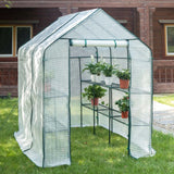 Ruime BukkitBow tuinkas met UV-bestendige foliekas, rits en stalen frame, geschikt voor tuinbescherming en plantenverzorging.