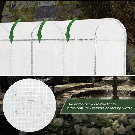 Ruime BukkitBow foliekas voor planten, 170x200 cm, wintervast, transparante folie en stevige frame voor optimale plantengroei.