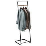 Ruimtebesparend L-vormig kledingrek van BukkitBow met modern metalen ontwerp, ideaal voor het organiseren van kleding en accessoires.