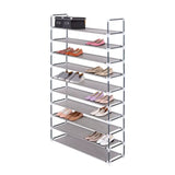 BukkitBow schoenenrek met 4 of 10 lagen, robuust, waterdicht, grote opslagcapaciteit en eenvoudig te monteren voor schoenen en accessoires.