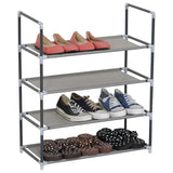 BukkitBow schoenenrek met 4 lagen, robuust en waterdicht, grote opslagcapaciteit en eenvoudige montage, geschikt voor schoenen en accessoires.