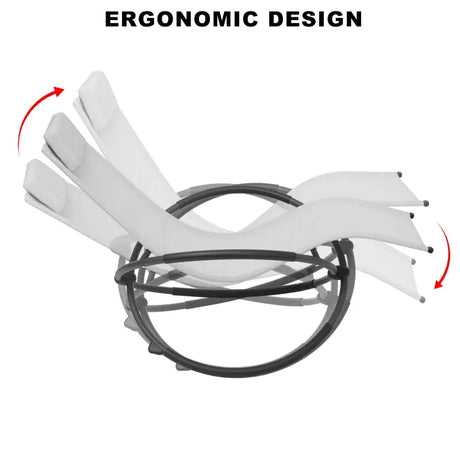 BukkitBow schommel ligstoel van textilene en metaal, modern design, geschikt voor camping, draagkracht tot 160 kg.