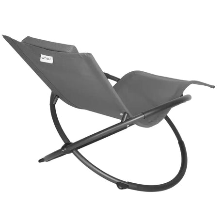 BukkitBow schommel ligstoel van textilene stof en metaal, modern design, geschikt voor maximaal 160 kg, campingstoel.