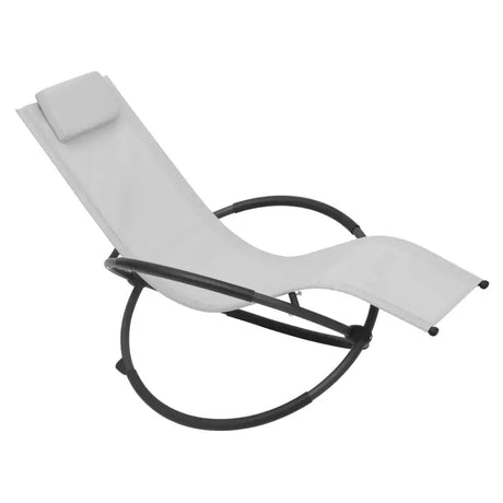 BukkitBow schommel ligstoel van textilene stof en metaal, modern design, geschikt voor maximaal 160 kg, voor camping en ontspanning.