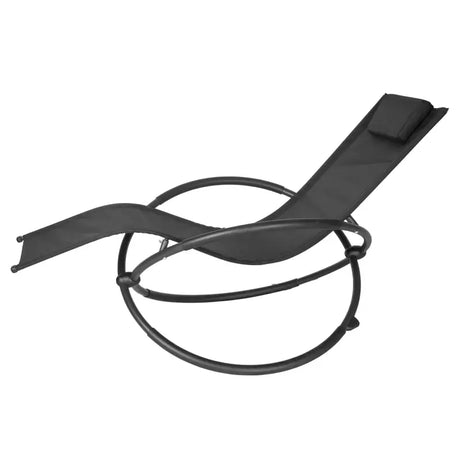 BukkitBow schommel ligstoel met textilene stof en metalen frame, moderne campingstoel tot 160 kg draaggewicht