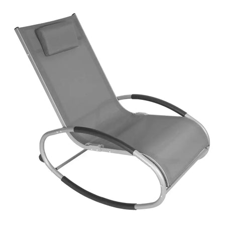 BukkitBow schommelende campingstoel van textilene en aluminium, weerbestendig en stabiel, tot 160 kg maximale belasting.