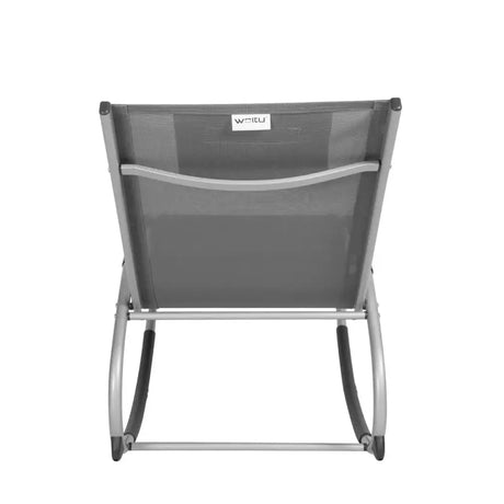 BukkitBow schommelende campingstoel met textilene zitting en aluminium frame, weerbestendig en maximaal 160 kg belastbaar