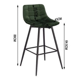 BukkitBow barkruk met leren bekleding, metalen onderstel en rugleuning, ergonomisch ontwerp, maximale draagkracht 100 kg, zithoogte 64,5 cm.