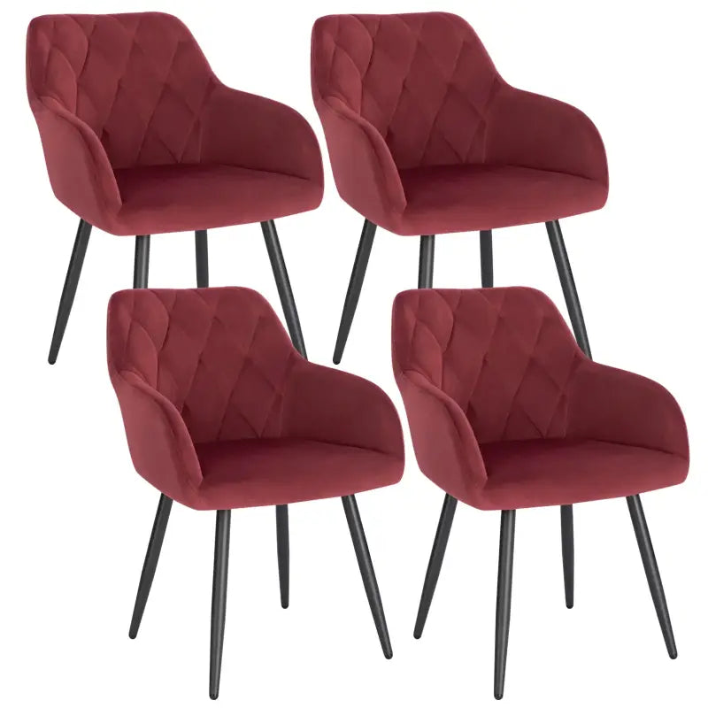 BukkitBow set eetkamerstoelen met ergonomisch ontwerp, gewatteerde zitting, stabiel en multifunctioneel, zithoogte 46,5 cm