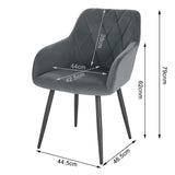BukkitBow eetkamerstoel met ergonomisch ontwerp, gewatteerde zitting en stabiele constructie, zithoogte 46,5 cm.