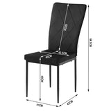 BukkitBow set eetkamerstoelen met leren en fluwelen bekleding, metalen frame en zithoogte van 46 cm, geschikt voor diverse interieurstijlen.