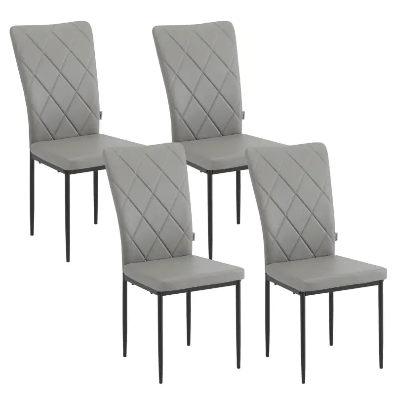 BukkitBow set lederen en fluwelen eetkamerstoelen met stevig metalen frame en zithoogte van 46 cm, geschikt voor diverse interieurs