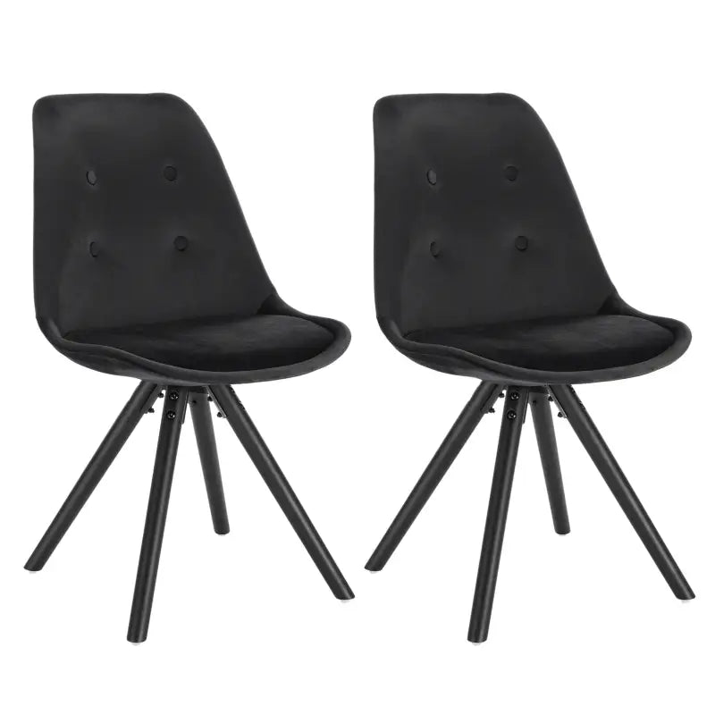 BukkitBow set eetkamerstoelen van stof en fluweel, ergonomisch zitcomfort, eenvoudig te monteren en zithoogte 46 cm.