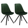 BukkitBow set van vijf stoffen/fluwelen eetkamerstoelen met ergonomisch zitcomfort en eenvoudige montage, zithoogte 46 cm.