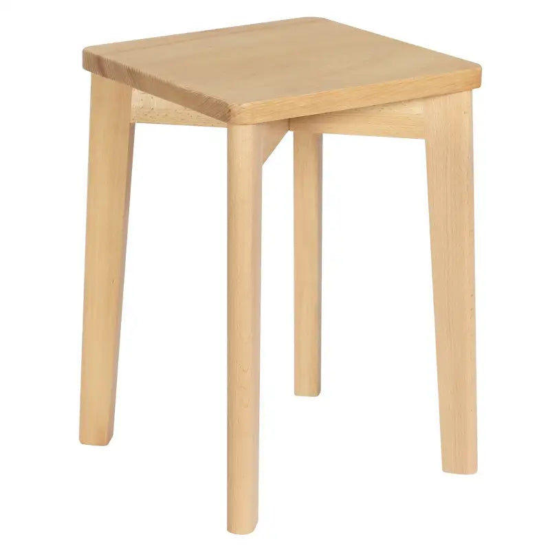 BukkitBow houten krukenset van natuurlijk beukenhout, stapelbaar en vochtbestendig, zithoogte 44,5 cm, geschikt voor interieur.