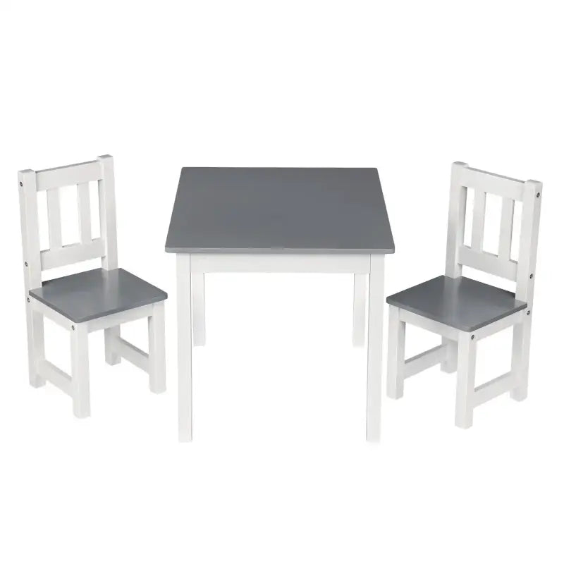 BukkitBow kindertafel met stoelen, compacte en veilige set, afmetingen 60x50x48cm, geschikt voor kinderen.