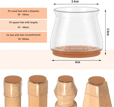 BukkitBow eetkamerstoel met vilten stoelpootdoppen voor bescherming en stil comfort.