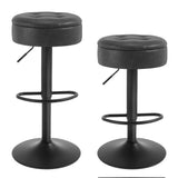 BukkitBow - Set van 2 Barkrukken - Kunstleer of Fluweel - In Hoogte Verstelbaar