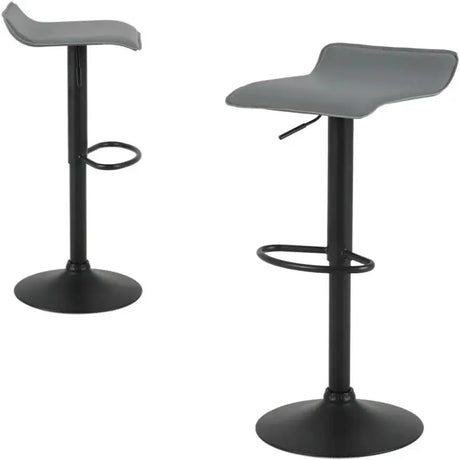 Set van 2 BukkitBow barkrukken met metalen frame en synthetisch leren zitting, verstelbaar in hoogte en draaibaar, max 100kg.