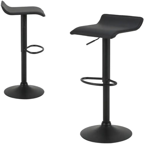 BukkitBow set van 2 barkrukken met metalen frame en synthetisch leren zitting, verstelbaar in hoogte en draaibaar, max 100kg.