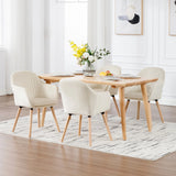 Set van 2 BukkitBow eetkamerstoelen met fluweel, armleuningen, gestoffeerd zitting en houten poten, elegante woonkamer inrichting