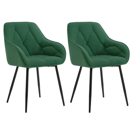BukkitBow set van 2 eetkamerstoelen met velvet zitting en metalen frame, ergonomisch ontwerp, tot 120 kg draagvermogen