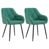 Set van 2 velvet en metalen eetkamerstoelen van BukkitBow, ergonomisch ontwerp, draagvermogen tot 120 kg, moderne stijl.