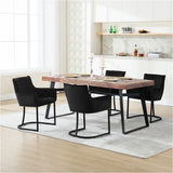 BukkitBow set van 2 fluwelen eetkamerstoelen met metalen poten, stabiel en comfortabel, zithoogte 46,5 cm.