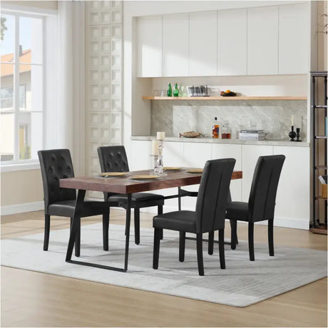 BukkitBow - Set van 2 Kunstleren Eetkamerstoelen